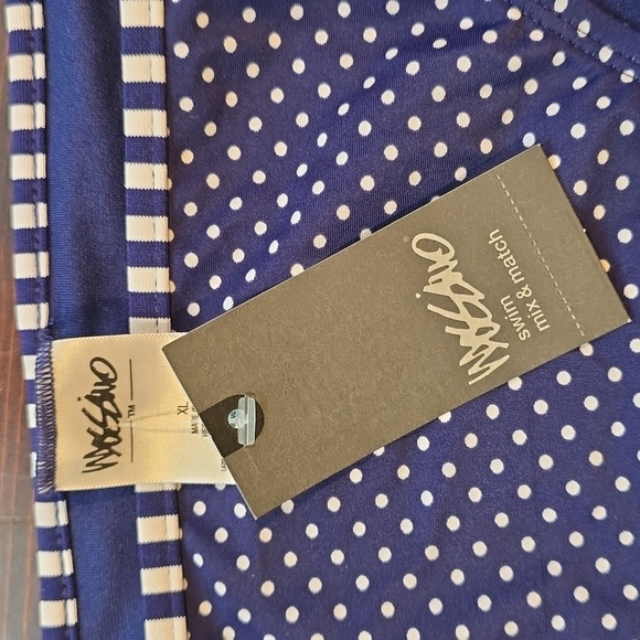 Mossimo Supply Co. Navy Polka Dot Swim Bottom - Picture 2 of 4